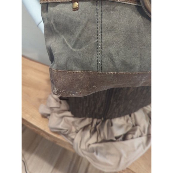 Mona B upcycled canvas purse - Picture 3 of 4